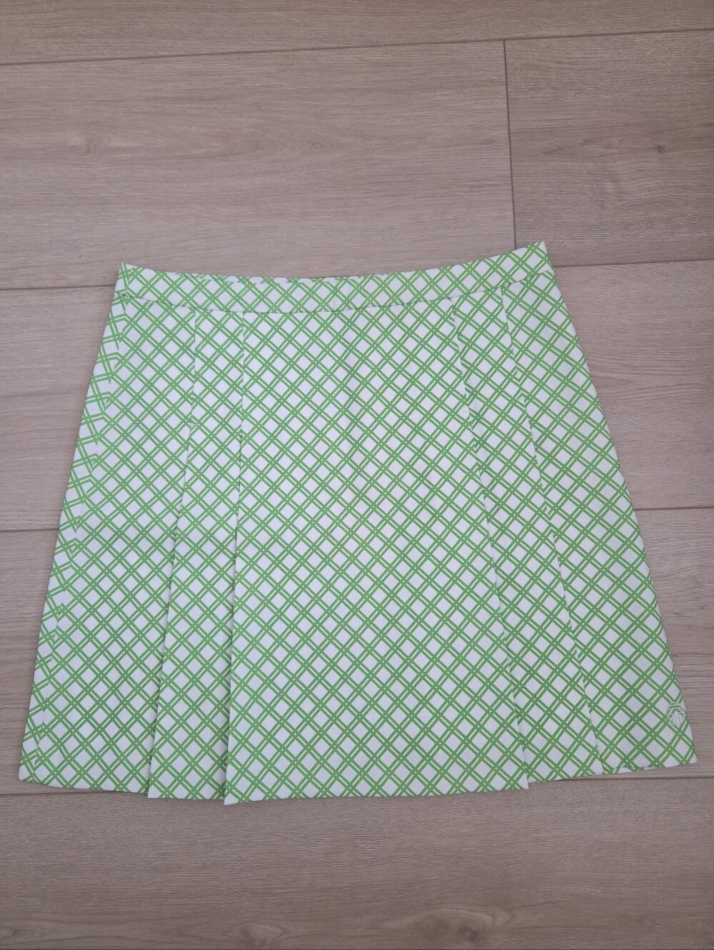 Tory Sport by Tory Burch printed tech twill pleated golf tennis skirt green